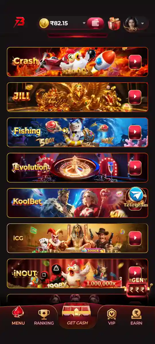 BONU7 Login and online game screen
