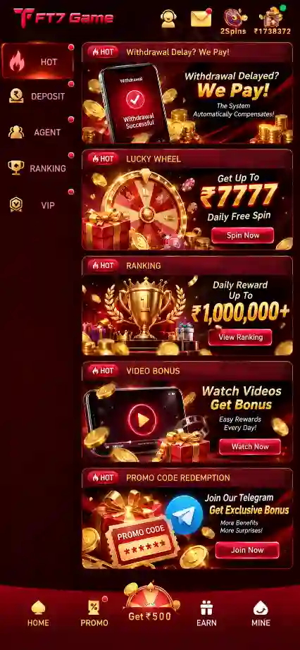 FT7 Game online games screen
