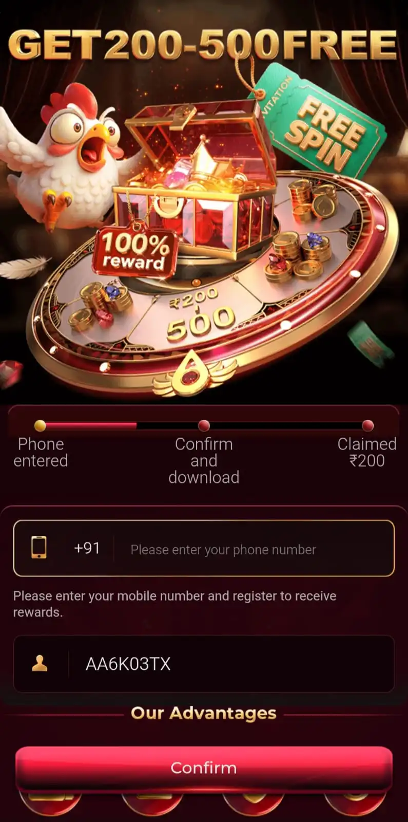 Dhan7 Game online gaming interface for Android