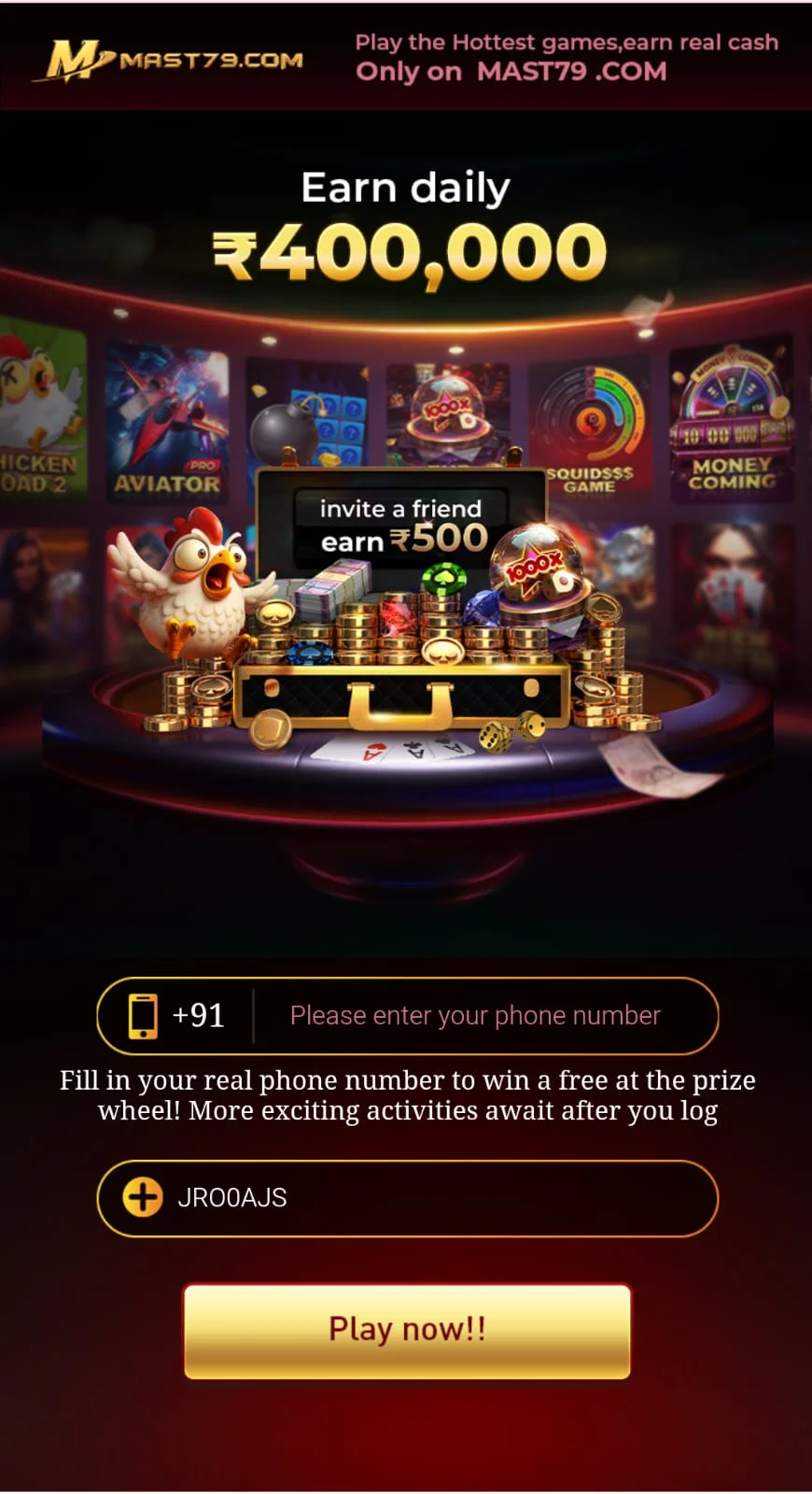MAST79 Game Android mobile gaming interface